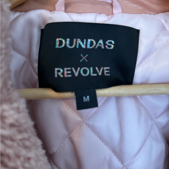 Revolve Dundas X Stevie Faux Fur Teddy Coat — Dreamy Blush, Size Medium - Picture 5 of 9
